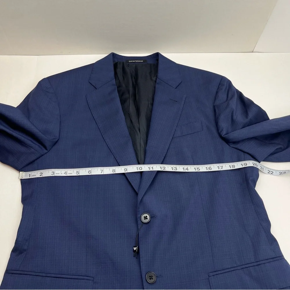 Emporio Armani G-Line‎ Textured Sport Coat Size US 50 Blue 100% Virgin Wool NWOT